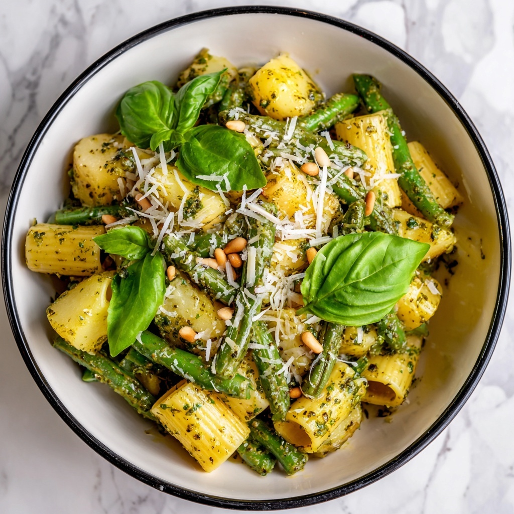 Pesto Pasta with Potatoes and Green Beans Recipe - Recipe Image