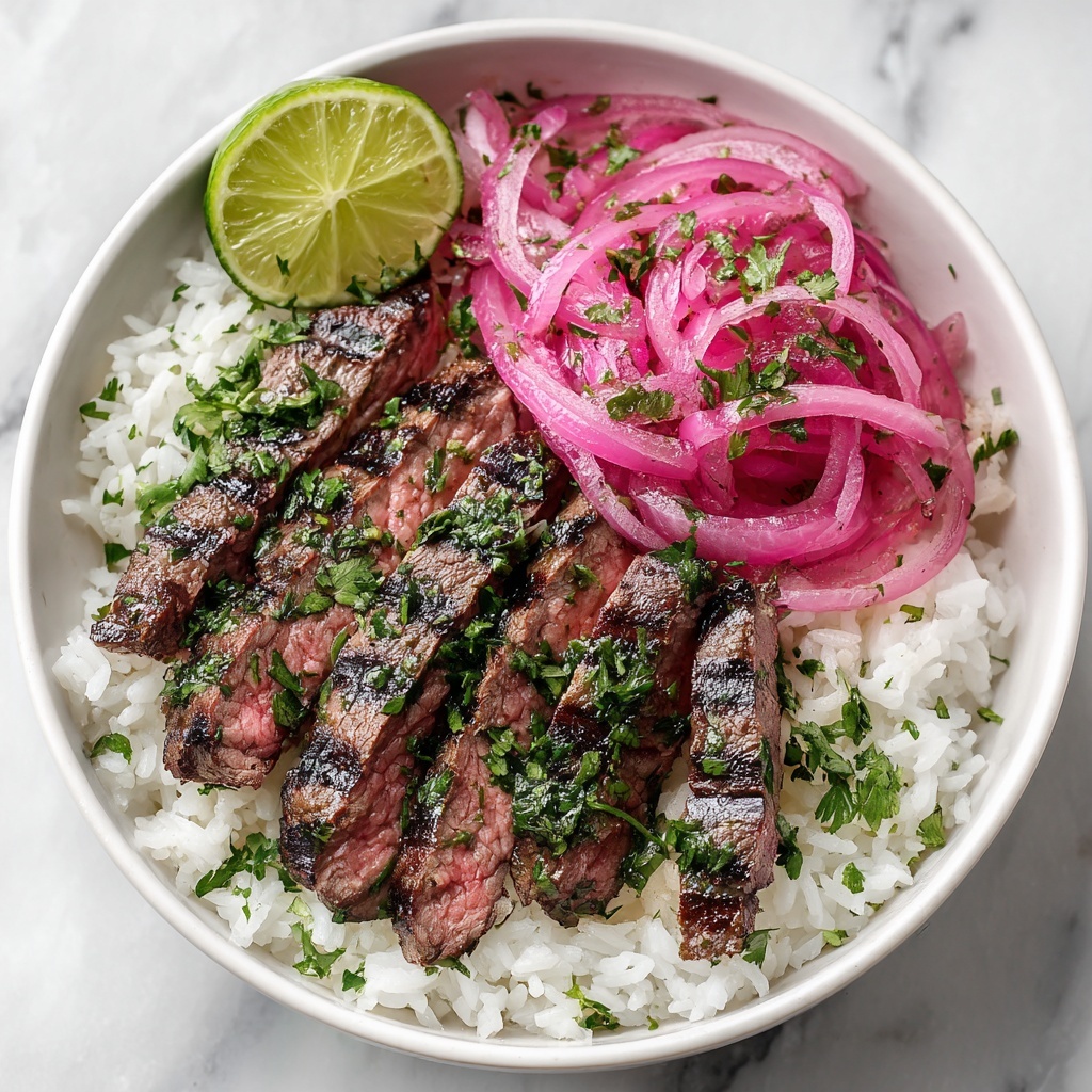Skirt Steak Rice Bowls with Chimichurri Sauce Recipe - Recipe Image