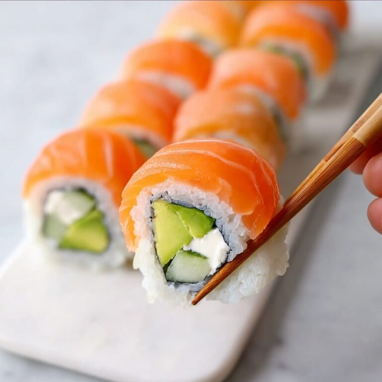Salmon and Cream Cheese Sushi Roll Recipe