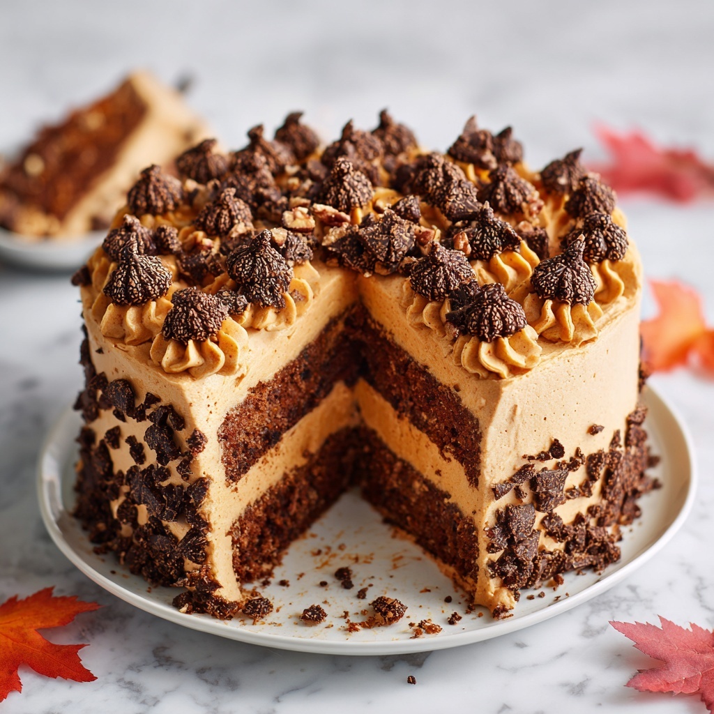 Vegan Pumpkin Cake with Pumpkin Cream Cheese Frosting Recipe - Recipe Image