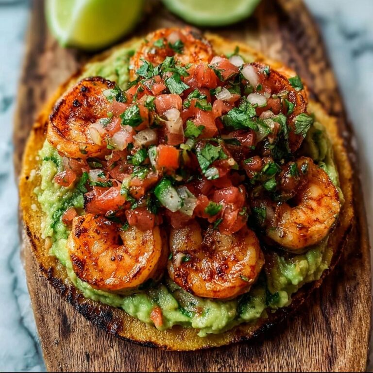 Grilled Shrimp Tostadas with Guacamole & Pico de Gallo Recipe