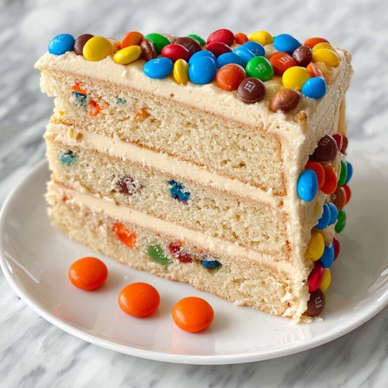 M&M’S Peanut Butter Cake with Peanut Butter Frosting Recipe