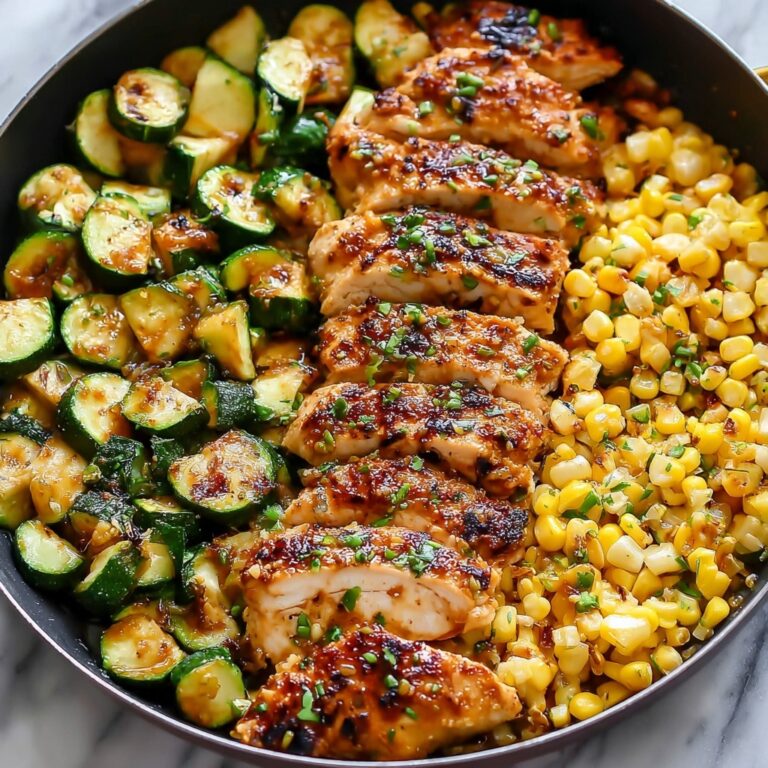 Garlic Butter Chicken with Zucchini & Corn Recipe