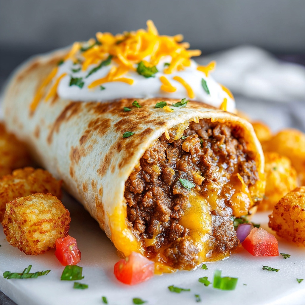 Cheesy Potato Burritos Recipe - Recipe Image