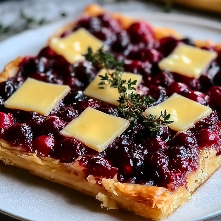 Cranberry Brie Tart with Pancetta Recipe