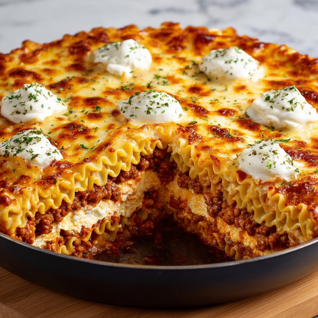 Chicken Skillet Lasagna: 7 Cheesy Delights in One Pan Recipe - Recipe Image