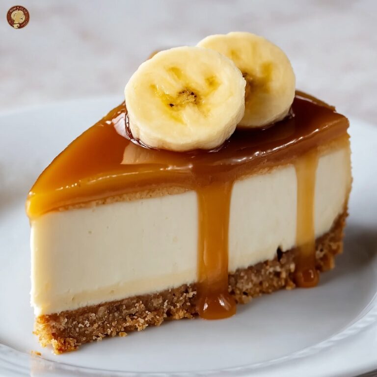 Banana Cheesecake with Graham Cracker Crust and Toppings Recipe