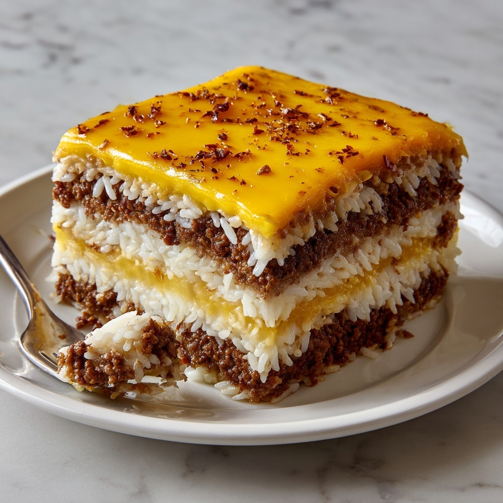 Creamy Garlic Butter Beef and Cheddar Rice Delight Recipe - Recipe Image