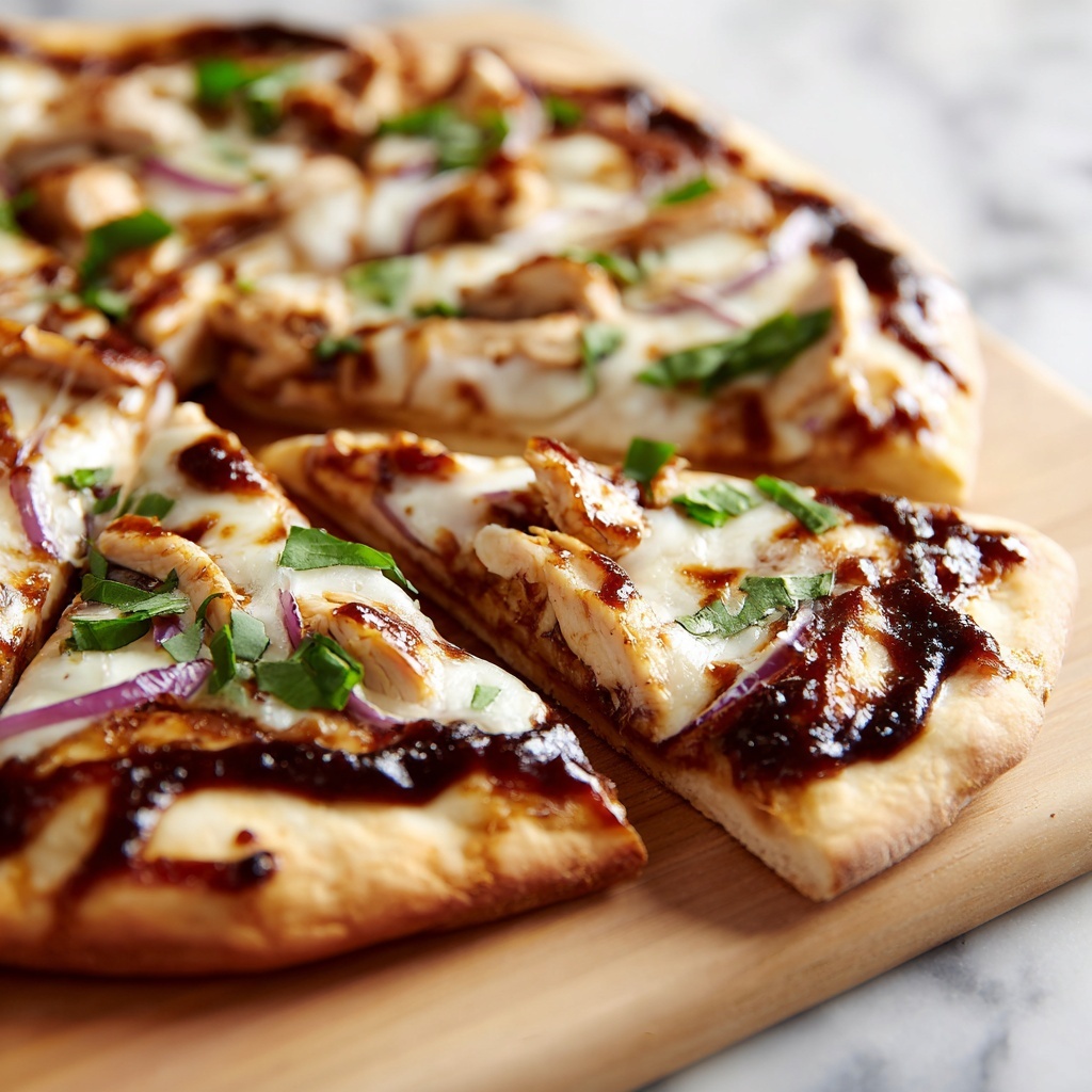 BBQ Chicken Flatbread Pizza Recipe - Recipe Image