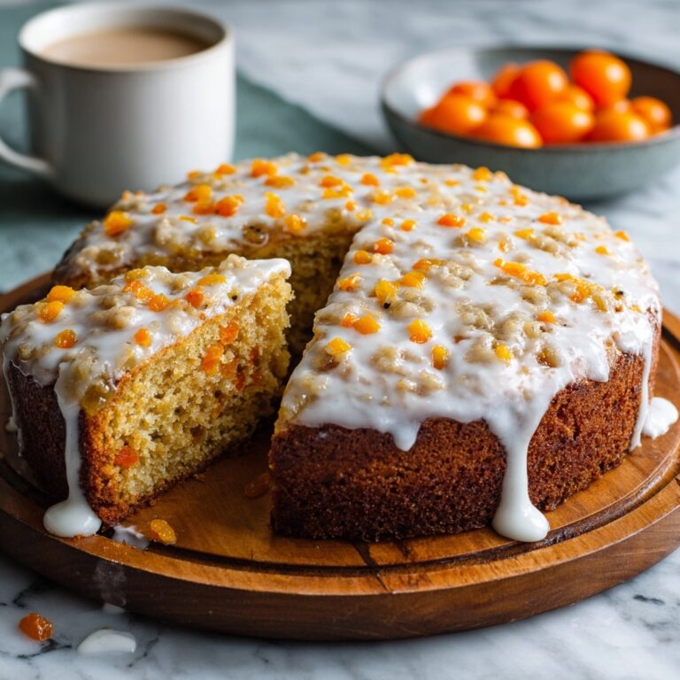 Sticky Apricot Cardamom Cake with Citrus Drizzle Recipe