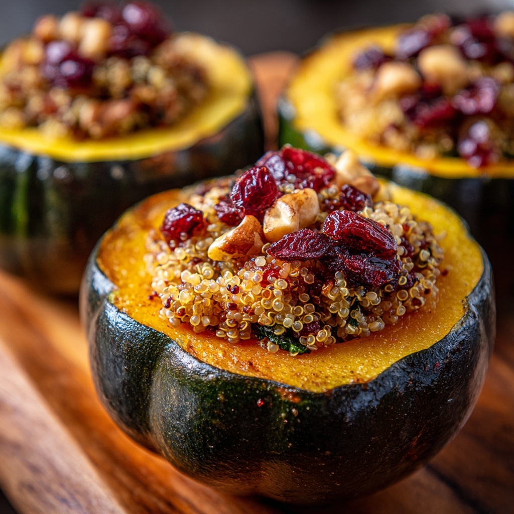 Roasted Acorn Squash with Quinoa Stuffing Recipe - Recipe Image
