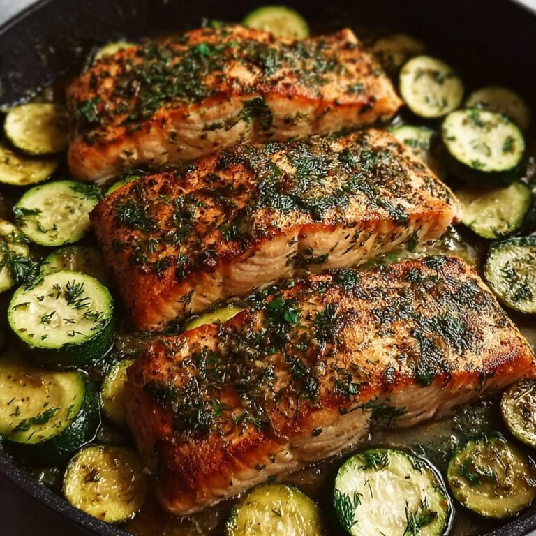 One-Pan Lemon Herb Salmon with Zucchini Recipe
