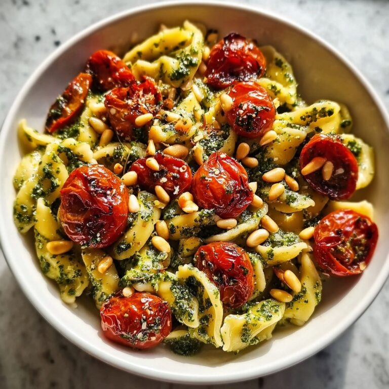 Pesto Pasta with Roasted Tomatoes Recipe