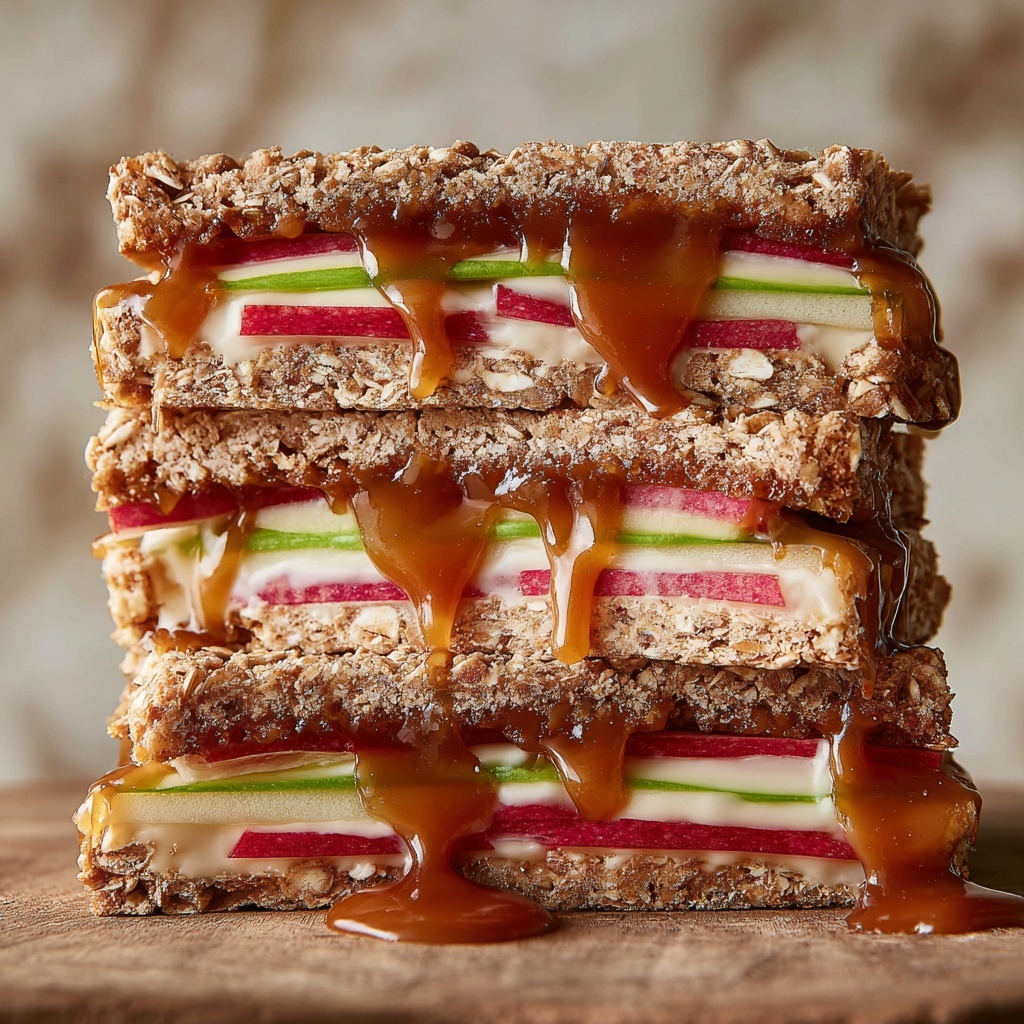 Peanut Butter Apple Granola Sandwiches Recipe - Recipe Image