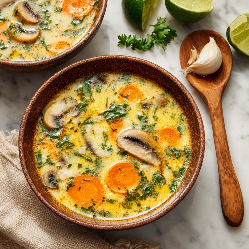 Savory Slow Cooker Tom Kha Soup That Warms Every Soul Recipe - Recipe Image