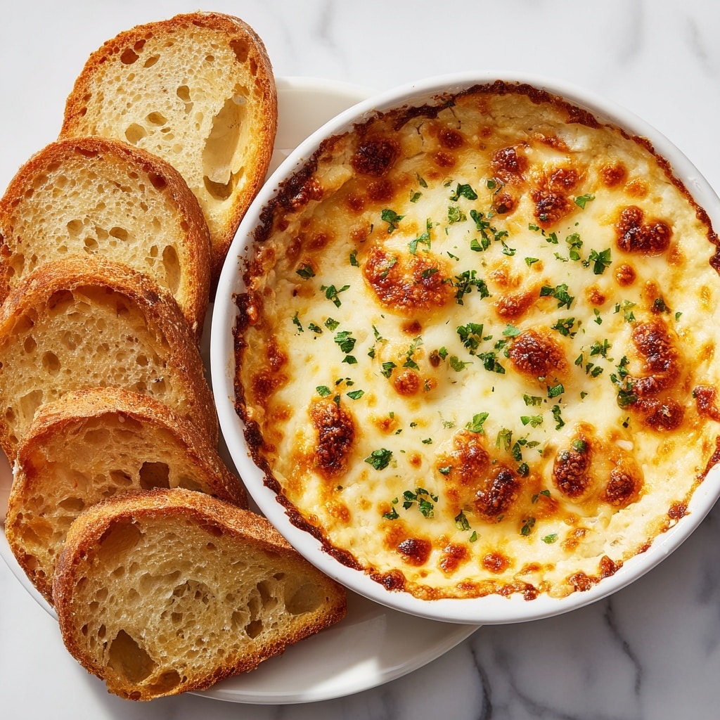 Baked Garlic Bread Dip Recipe - Recipe Image