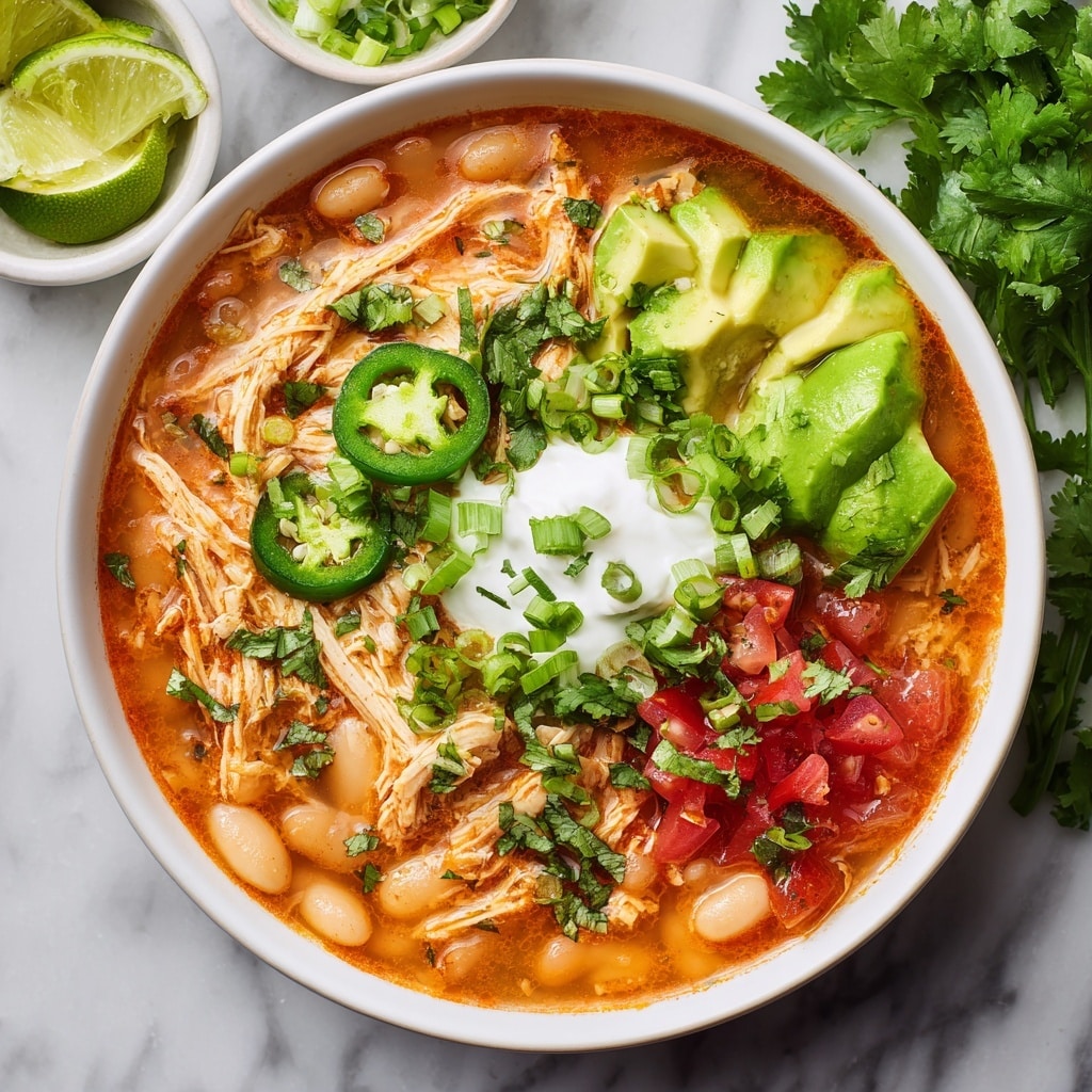 Creamy Cajun White Chicken Chili Recipe - Recipe Image