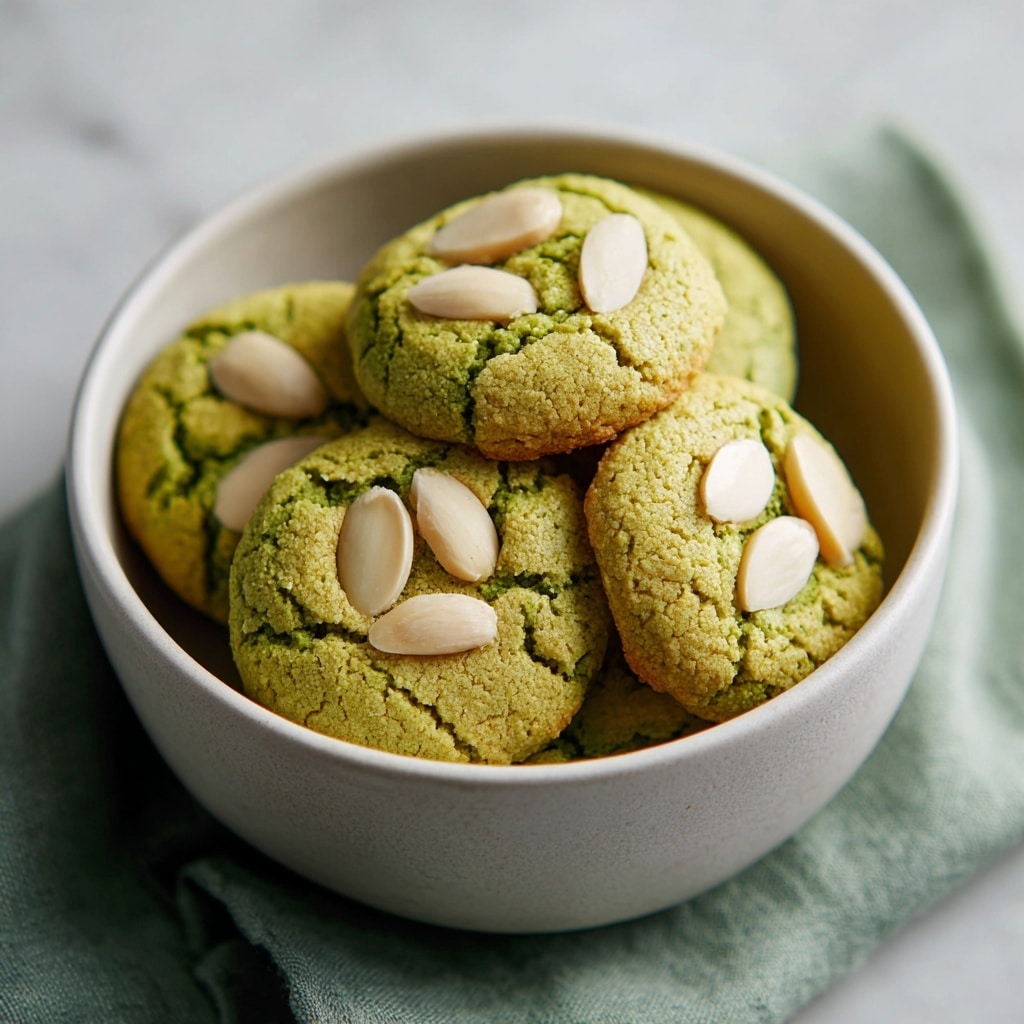Matcha Macadamia Almond Flour Cookies Recipe - Recipe Image