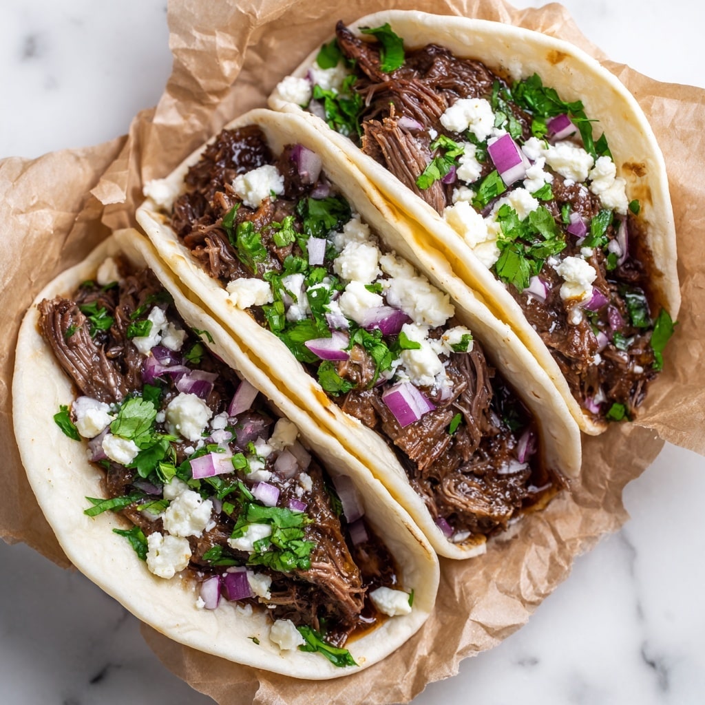 Slow Cooker BBQ Beef Brisket Tacos Recipe - Recipe Image