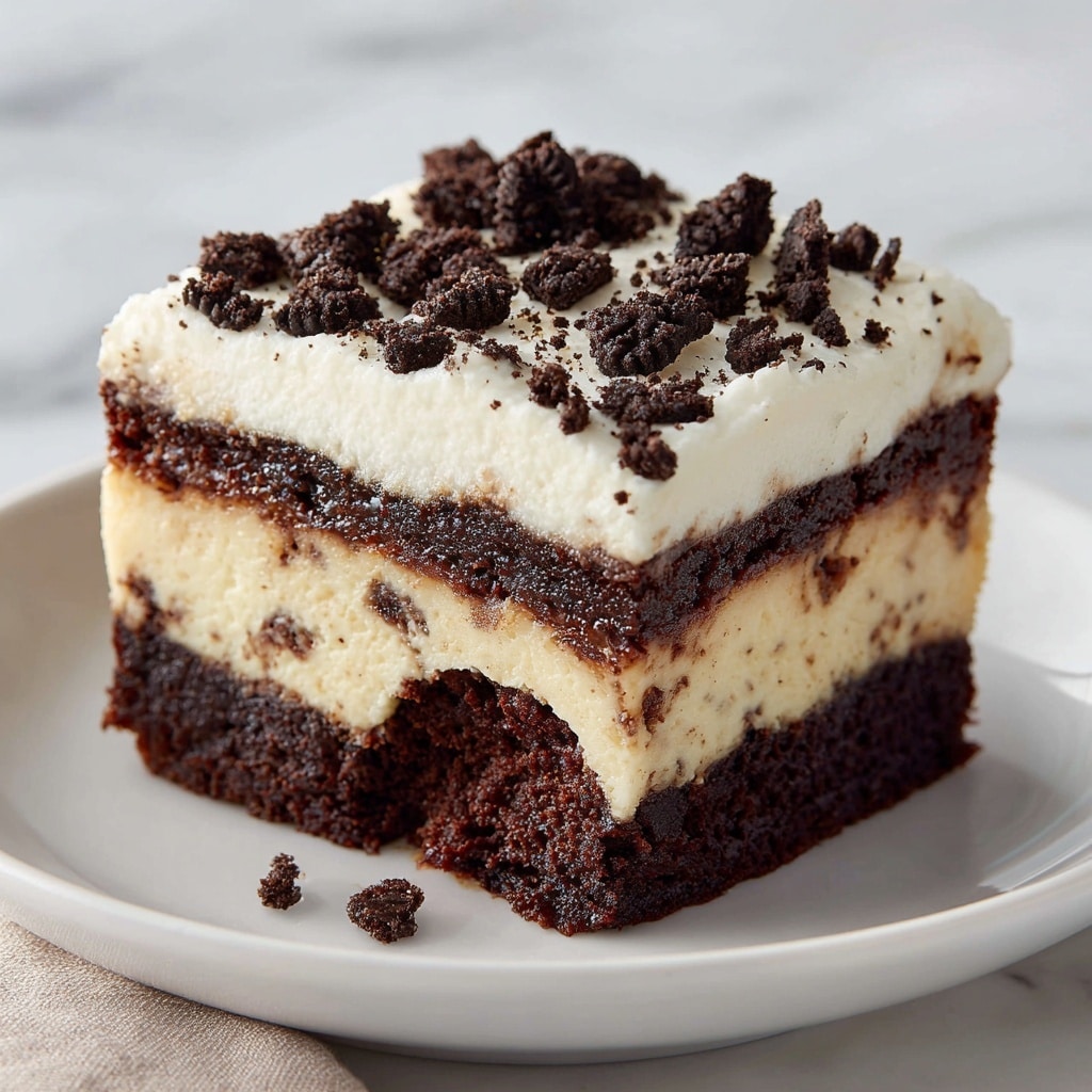 Oreo Pudding Poke Cake Recipe - Recipe Image