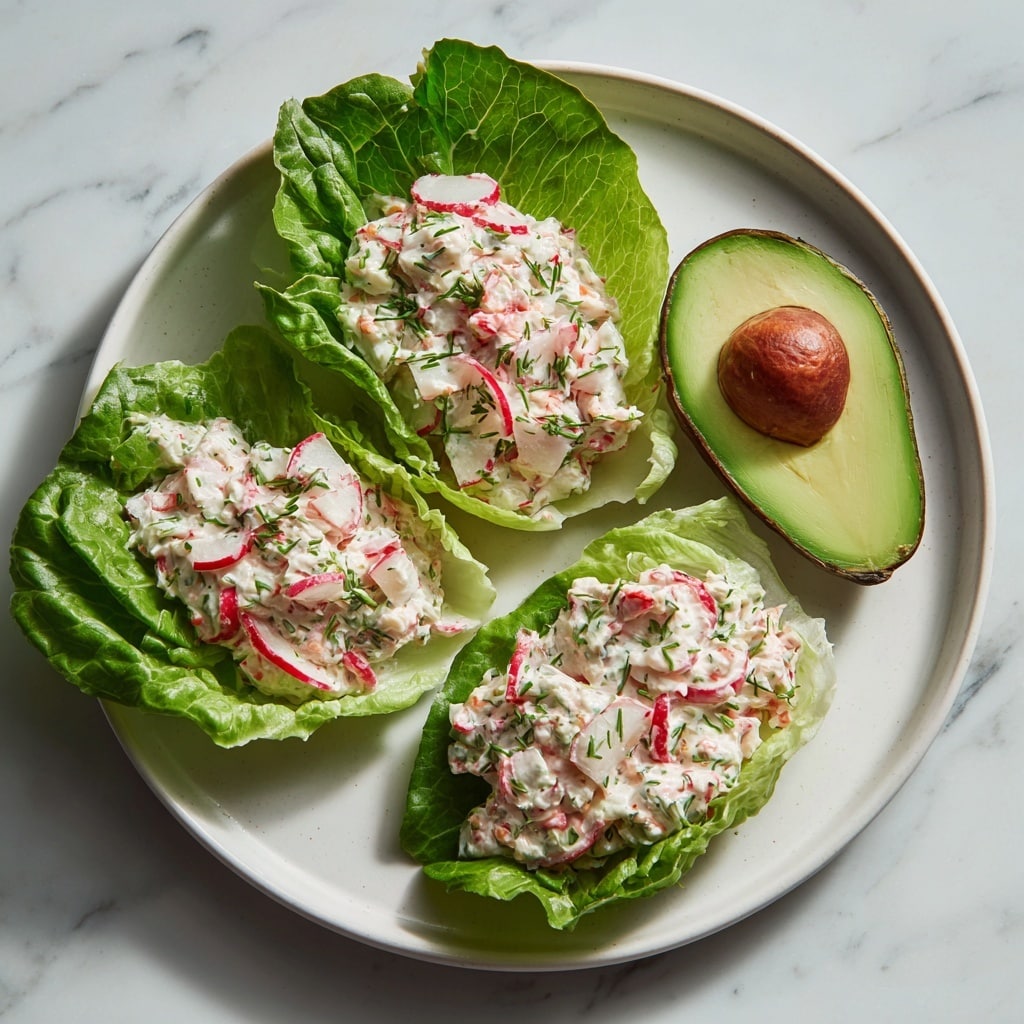 Avocado Tuna Salad Lettuce Wraps Recipe - Recipe Image