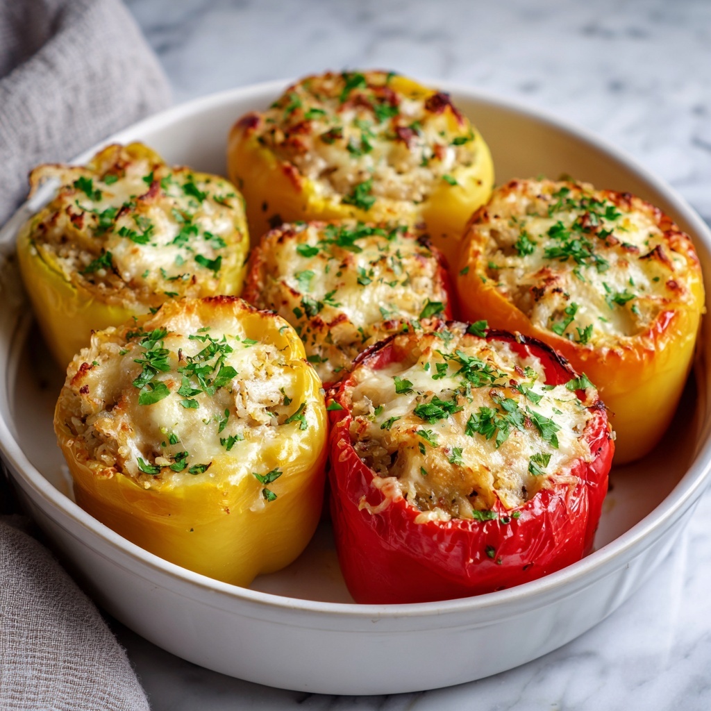 Stuffed Bell Peppers with Ground Beef, Rice, and Spinach Recipe - Recipe Image