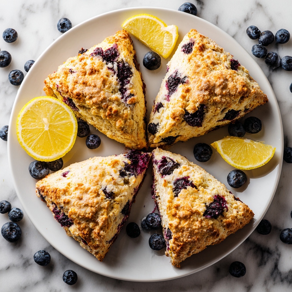 Sourdough Discard Blueberry Lemon Scones with Coarse Sugar Glaze Recipe - Recipe Image