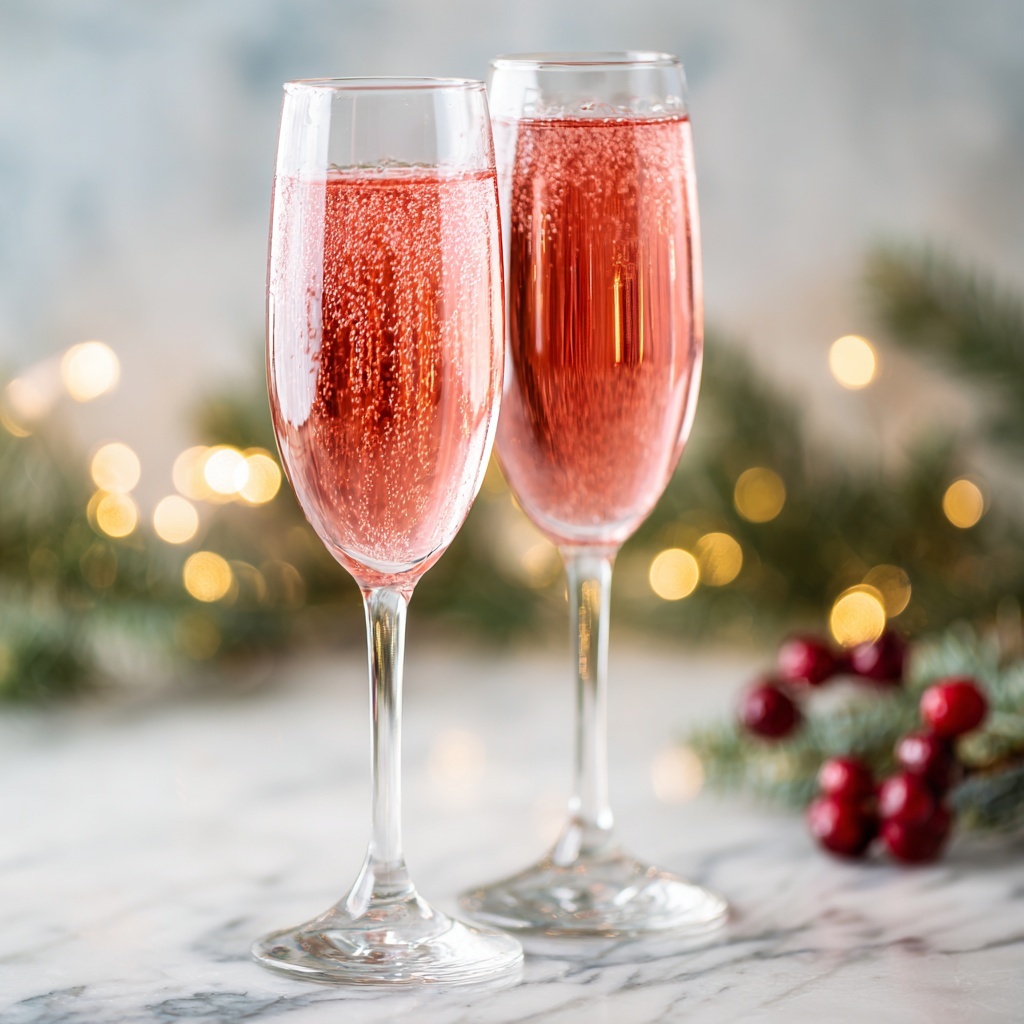 Cranberry Mimosa Magic: Easy Holiday Sparkle Recipe - Recipe Image