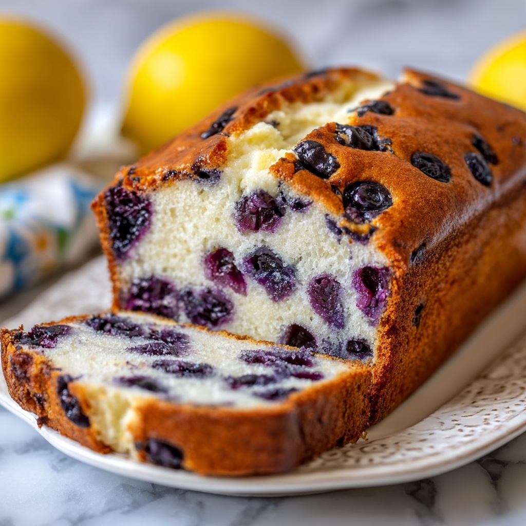 Lemon Blueberry Cream Cheese Sourdough Bread Recipe - Recipe Image