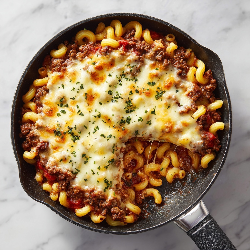One-Skillet Cheesy Beef and Macaroni Recipe - Recipe Image