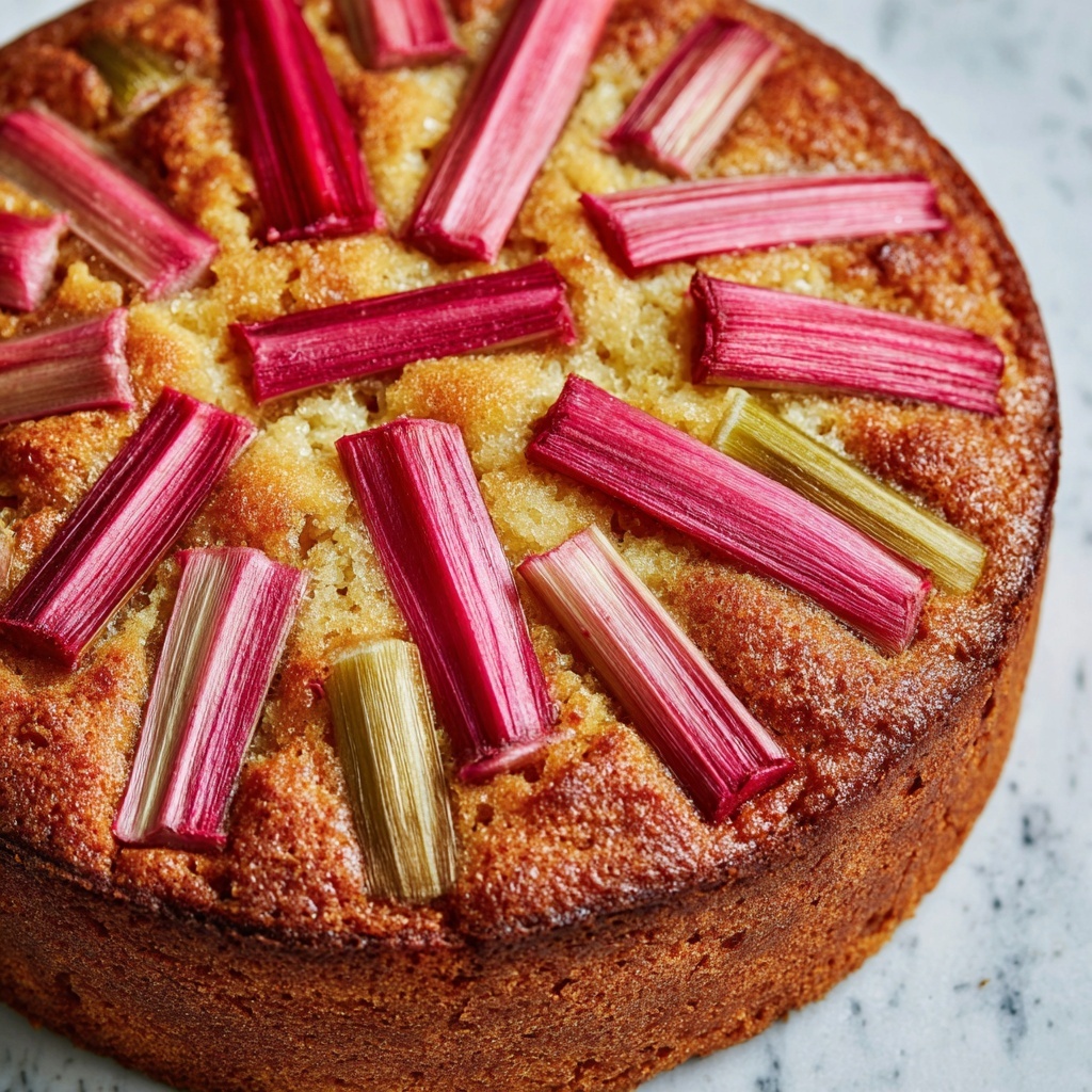 Rhubarb Cornmeal Cake Recipe - Recipe Image