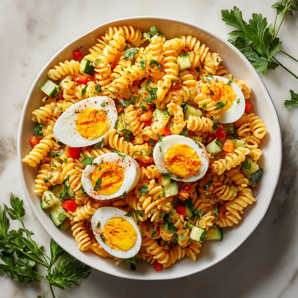 Deviled Egg Pasta Salad Recipe - Recipe Image