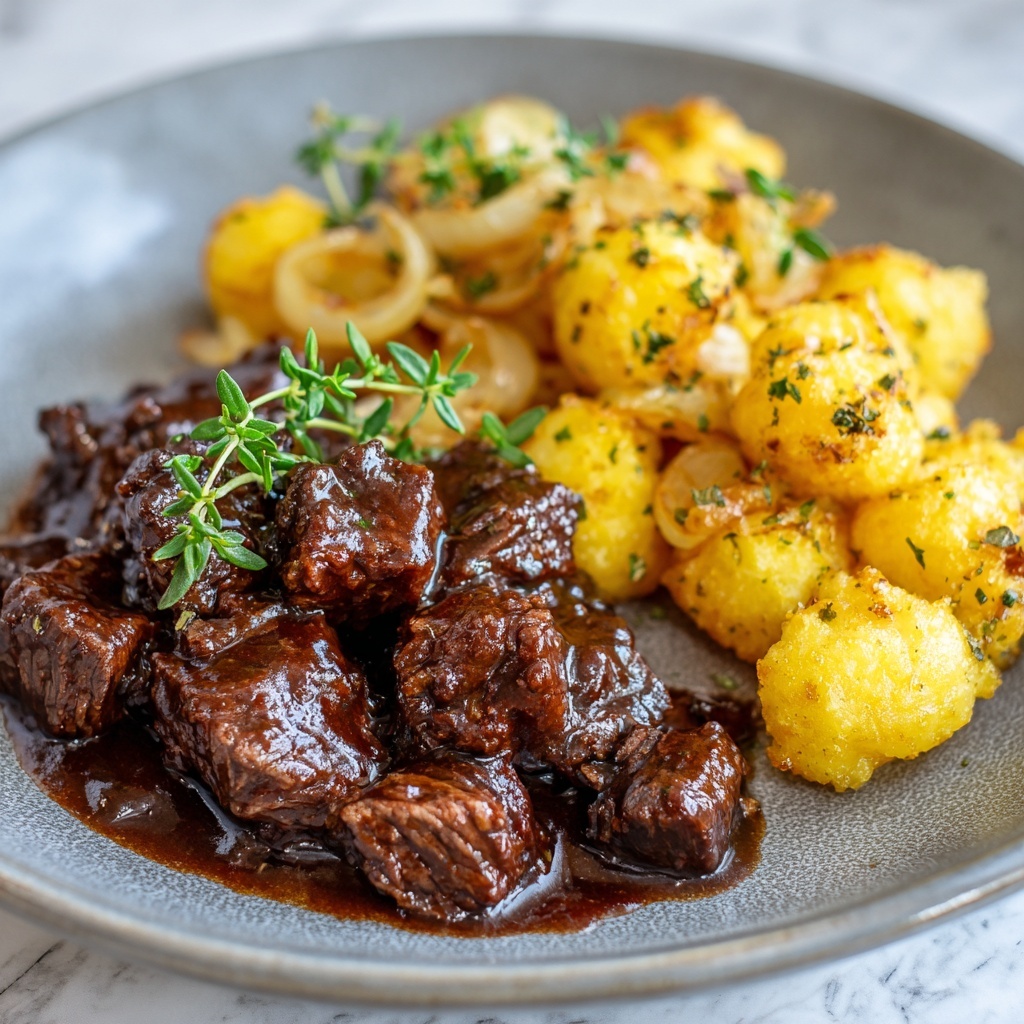 Croatian Beef in Sweet Sauce with Gnocchi Recipe - Recipe Image