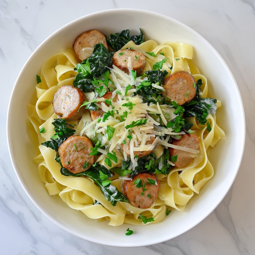 Sausage and Swiss Chard Pasta Recipe - Recipe Image