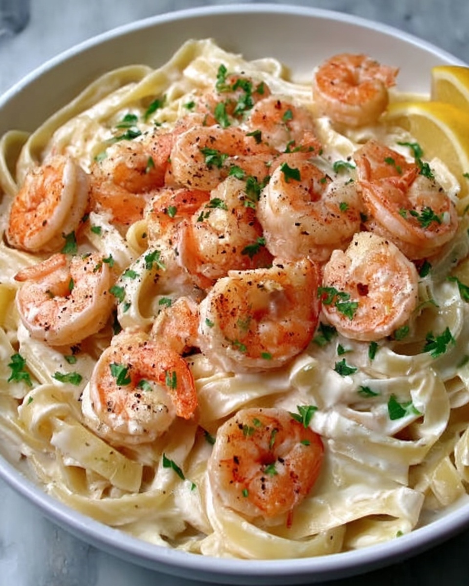 Salmon and Shrimp Alfredo Recipe - Recipe Image