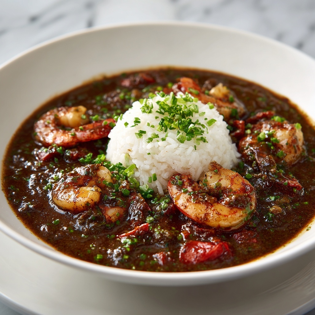 Hearty Cajun Gumbo with Andouille Sausage and Vegetables Recipe - Recipe Image
