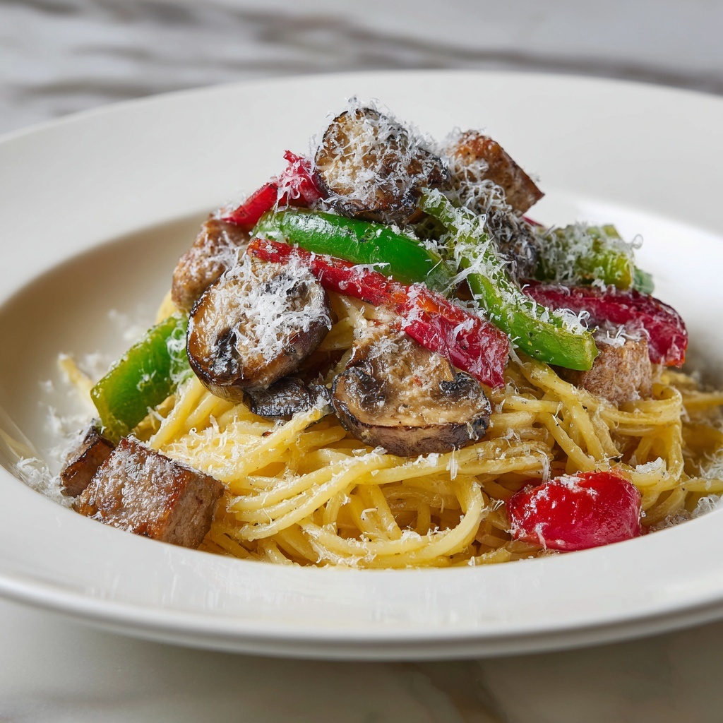 Pasta with Sausage, Peppers, and Onions Recipe - Recipe Image