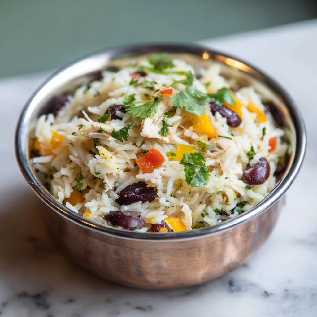 Instant Pot Weeknight Chicken and Rice Burrito Bowls Recipe - Recipe Image