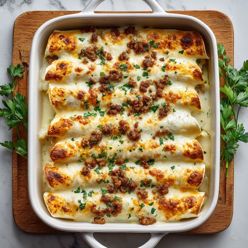 Breakfast Enchiladas with Maple Sausage, Bacon, and Cheddar Recipe - Recipe Image