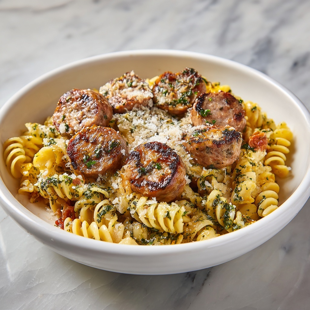 Chicken Sausage Zucchini Pasta: 25-Minute Healthy Delight Recipe - Recipe Image