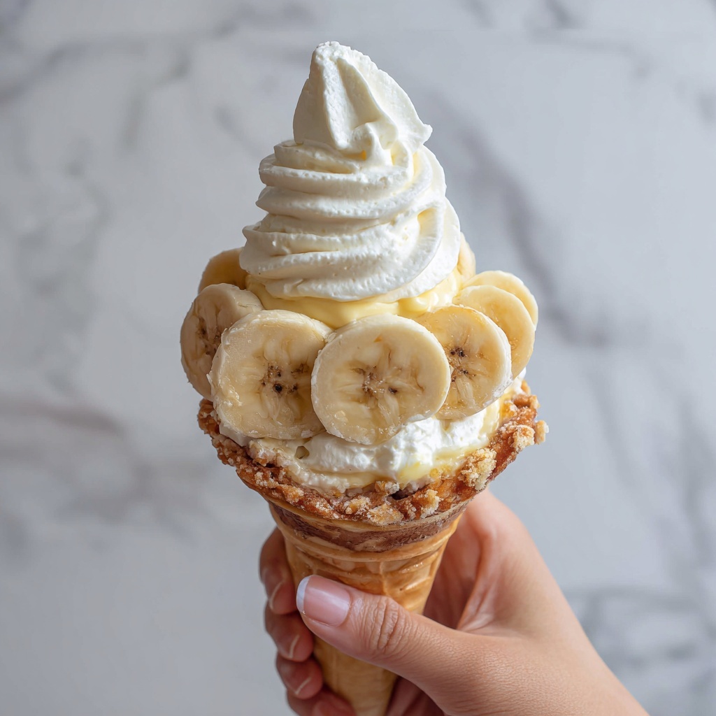 Banana Pudding Cheesecake Cones Recipe - Recipe Image