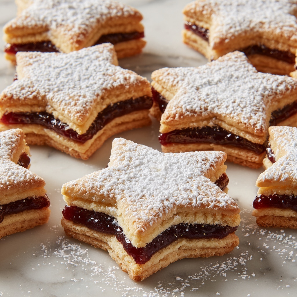 Zimtsterne Cinnamon Star Cookies Recipe - Recipe Image