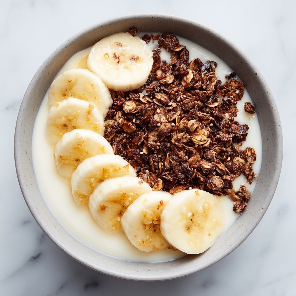 Chocolate Cereal Breakfast Bowl with Honey and Bananas Recipe - Recipe Image