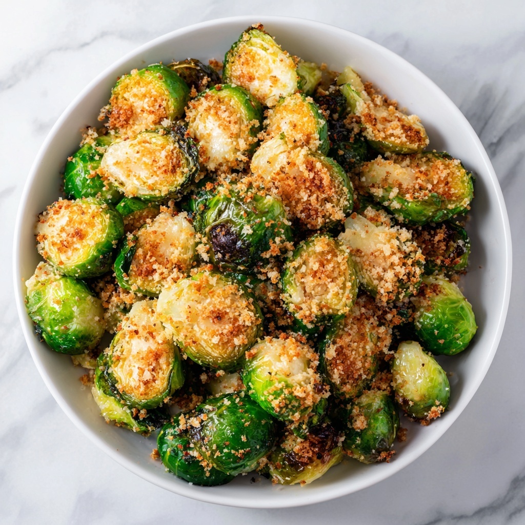 Crispy Parmesan Crusted Roasted Brussels Sprouts Recipe - Recipe Image