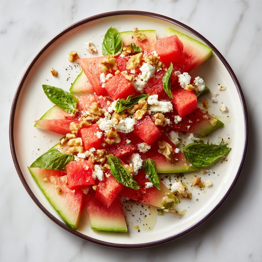 Refreshing Watermelon Salad with Feta and Mint Recipe - Recipe Image