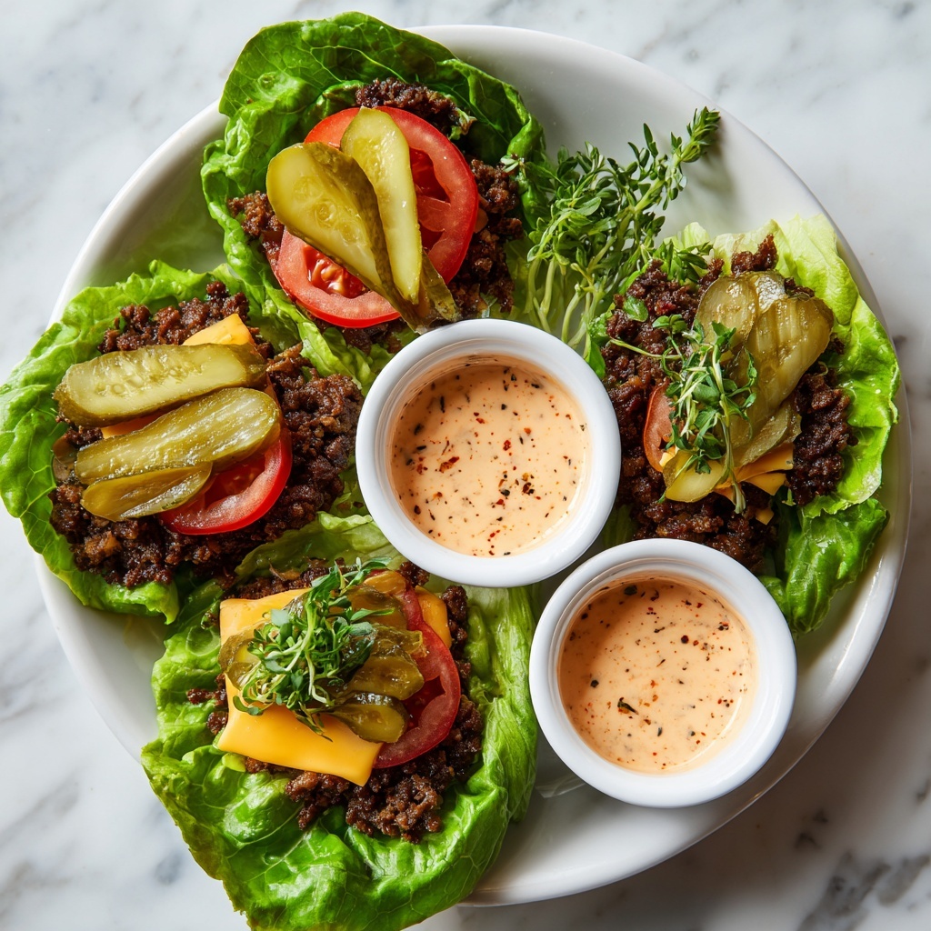 Savory Cheeseburger Lettuce Wraps Recipe - Recipe Image