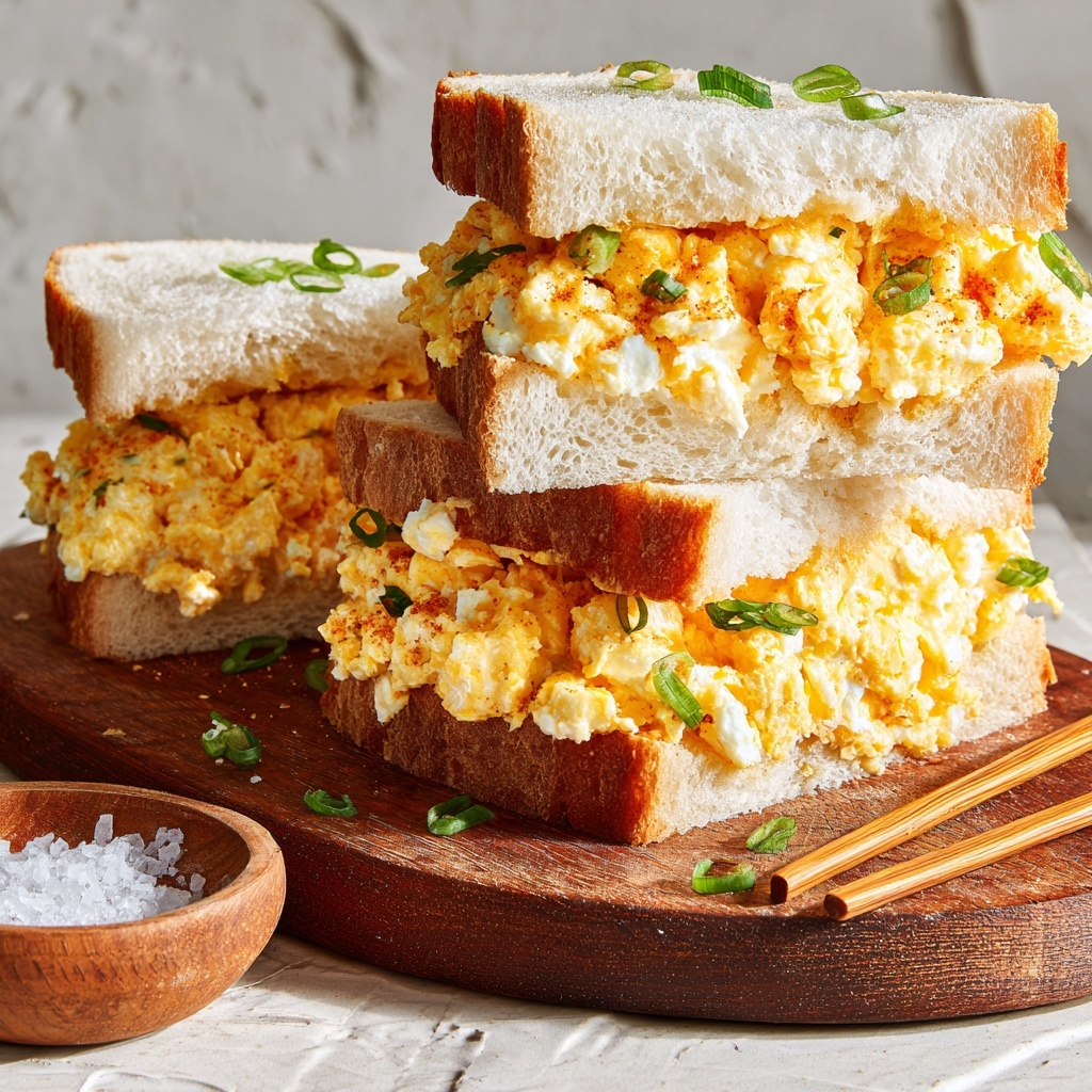 Japanese Egg Sandwich for a Quick and Delicious Lunch Recipe - Recipe Image