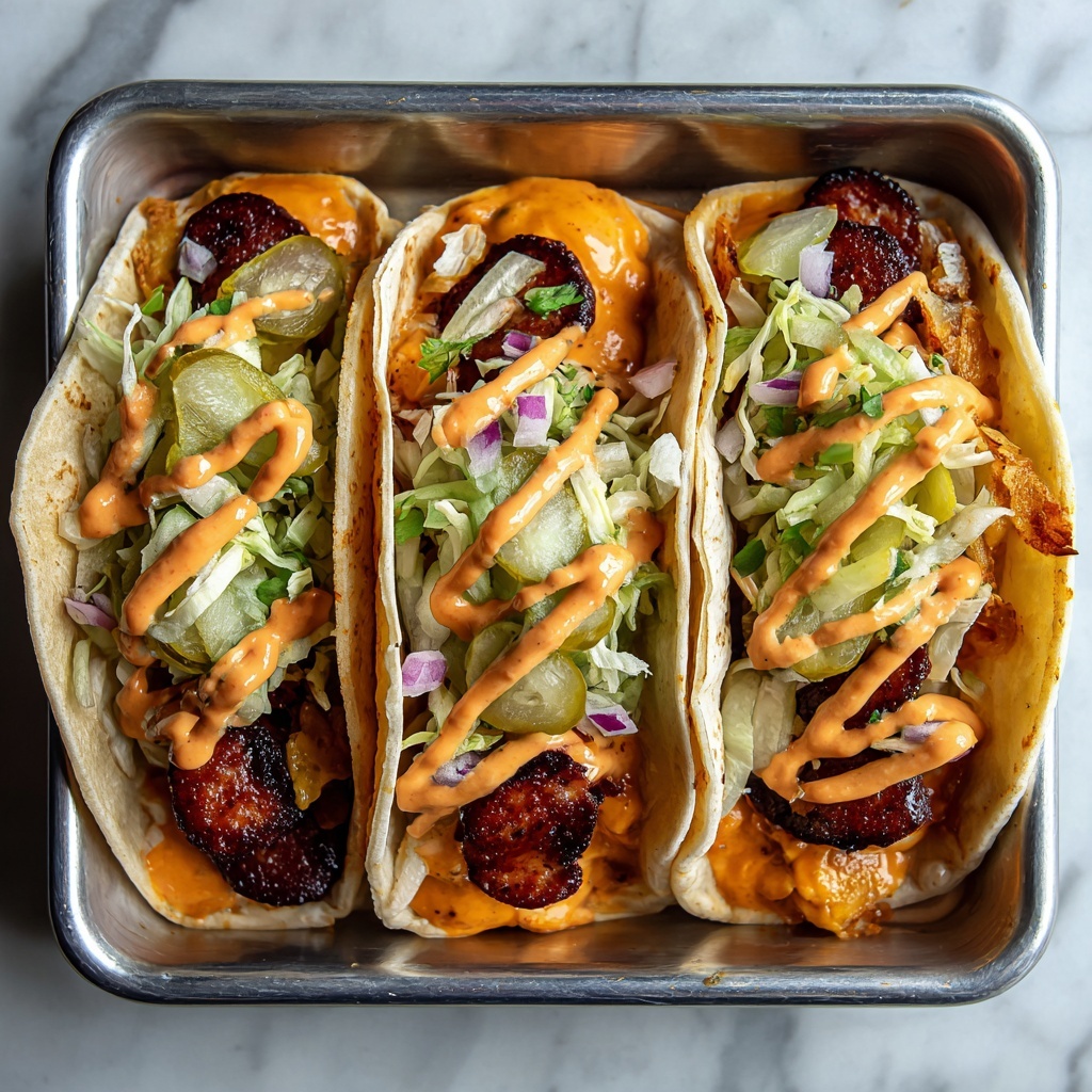 Big Mac Style Smash Burger Tacos Recipe - Recipe Image