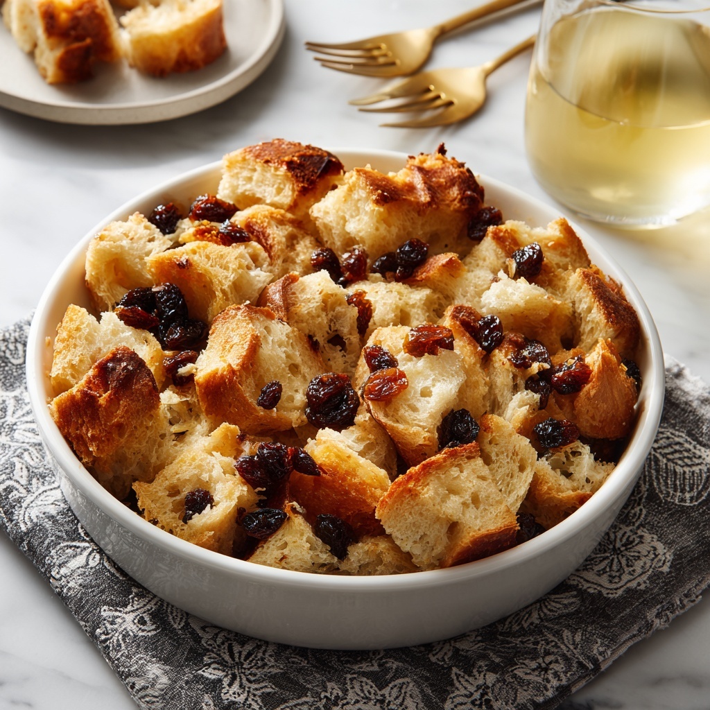 Decadent Irish Bread Pudding with Whiskey Sauce Recipe - Recipe Image