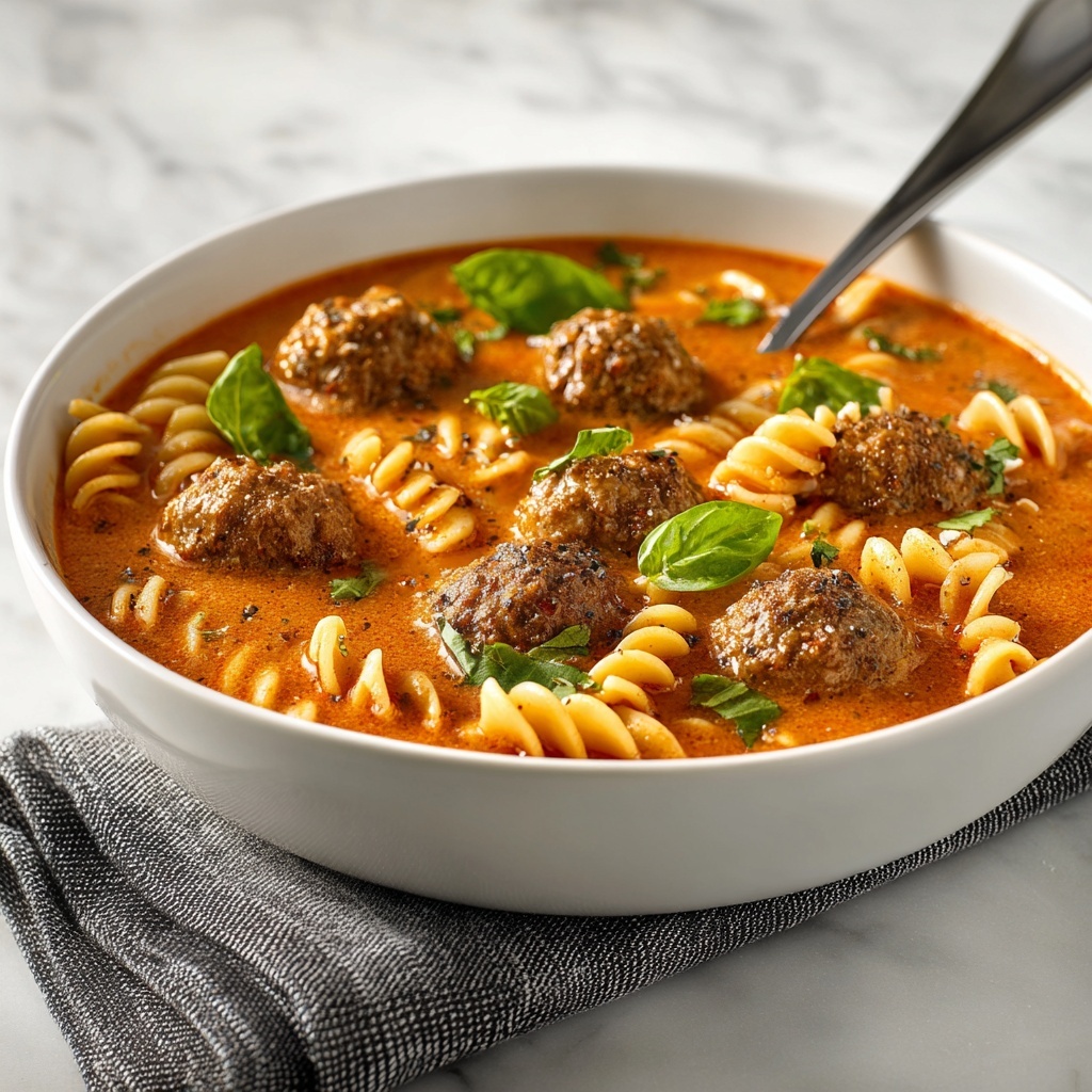 Creamy Italian Meatball Soup Recipe - Recipe Image